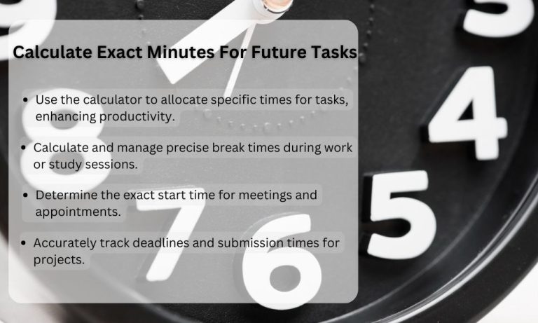 Minutes From Now Calculator – BizCalcs